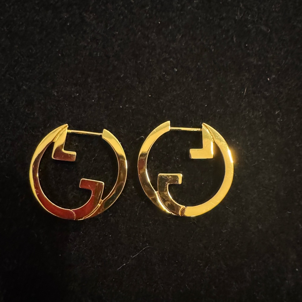 Gucci Marmont Gold Hoop Earrings